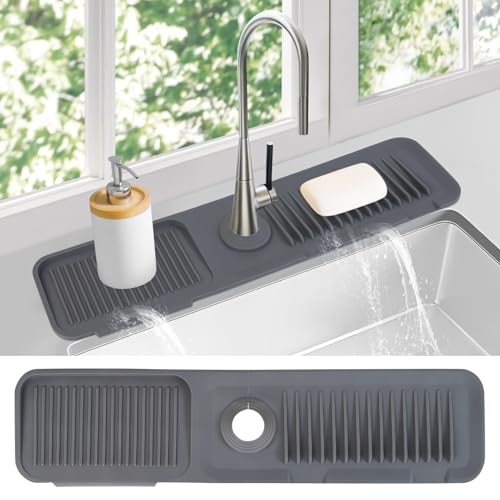Dolic Faucet Mat spülbeckenschutz für Küchenspüle – Spritzschutz hinter dem Wasserhahn, Silikon-Wasserhahnschutz & Ablaufmatte, Spülbeckenschutz für Küchenspüle, Spritzschutzmatte von Dolic