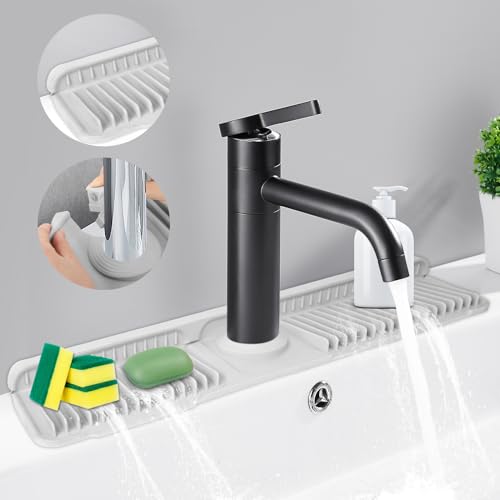 Dolic Kitchen Sink Splash Guard, Guard,Küchenspülen-Wasserhahnmatte Spülen-Spritzschutzmatte Silikon-Abtropfmatte Schnelltrocknende Spülbeckenablage Spülbecken-Wasserhahnmatte von Dolic