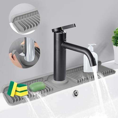 Dolic Kitchen Sink Splash Guard, Guard,Küchenspülen-Wasserhahnmatte Spülen-Spritzschutzmatte Silikon-Abtropfmatte Schnelltrocknende Spülbeckenablage Spülbecken-Wasserhahnmatte von Dolic