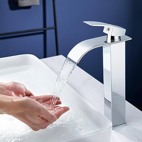 11.6 Zoll Hohes Wasserhahn Bad Chrom, Dolinvo Armatur badezimmer Wasserfall Einhandmischer Waschtischarmatur Badarmatur Einhebel Mischbatterie, Kaltes und Heißes Wasser Vorhanden Waschtischbatterie 11.6 Zoll Hohes Wasserhahn Bad Chrom, Dolinvo Armatur badezimmer Wasserfall Einhandmischer Waschtischarmatur Badarmatur Einhebel Mischbatterie, Kaltes und Heißes Wasser Vorhanden Waschtischbatterie von Dolinvo