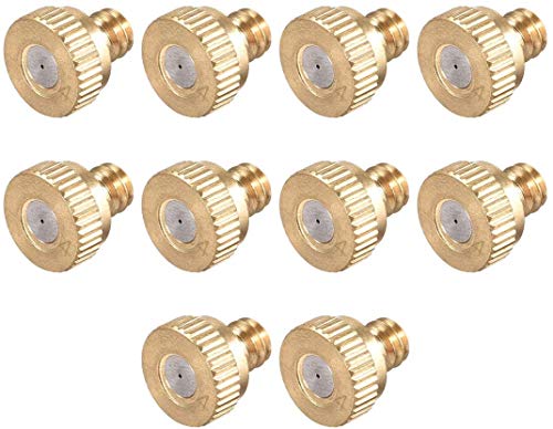 DollaTek 0.4 mm Zerstäubungsdüse Düse 3/16 Messing Niederdruckzerstäubungsdüse Kühl- und Befeuchtungsdüse - 10 Stück von DollaTek