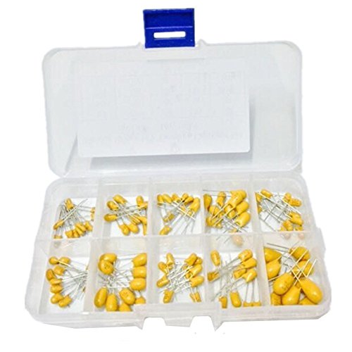 DollaTek 10 Werte 16V 1uF ~ 100uF Tantal Kondensator Assorted Kit mit Kunststoffbox - 100PCS von DollaTek
