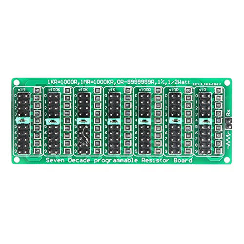 DollaTek 1R - 9999999R Sieben Decade Programmierbare Widerstandsplatine, Schritt 1R, 1%, 1/2 Watt. von DollaTek