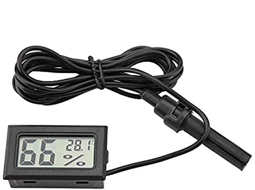 DollaTek 2-in-1 Digital LCD Embedded Thermometer Hygrometer mit externer für Reptile Inkubator Aquarium Geflügel - Schwarz DollaTek 2-in-1 Digital LCD Embedded Thermometer Hygrometer mit externer für Reptile Inkubator Aquarium Geflügel - Schwarz von DollaTek