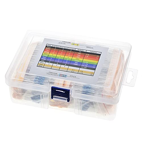 DollaTek 2600 Stück/Menge 130 Werte 1/4 W 0,25 W 1% Metallfilmwiderstände Sortierte Packung Widerstände Sortimentskits Festwiderstand for DIY DollaTek 2600 Stück/Menge 130 Werte 1/4 W 0,25 W 1% Metallfilmwiderstände Sortierte Packung Widerstände Sortimentskits Festwiderstand for DIY von DollaTek