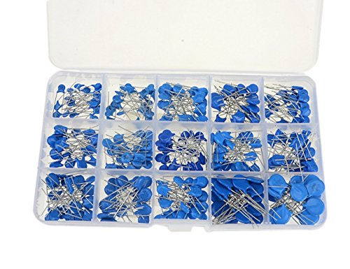 DollaTek 300PCS 1KV 2KV 3KV 15 Wert (jede von 20PCS) Hochspannungs-Keramik-Kondensator-Sortiment-Satz-Satz + Plastikkasten von DollaTek