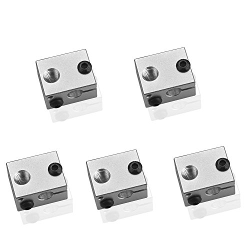 DollaTek 5 Pcs V6 Aluminium Heizblock für 3D Drucker Heizblock von DollaTek