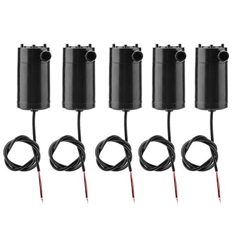 DollaTek 5Pcs Mini Wasserpumpe, Motorpumpe Wasserpumpen DC 3V 5V Micro Mini-Tauchpumpe oder Aquarium-Aquarium, Micro-Motorpumpe Wasserpumpen von DollaTek