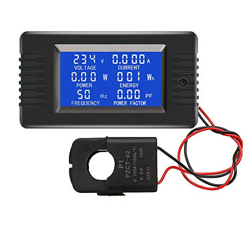 DollaTek AC 80-260V 100A Voltmeter Wattmeter leistungsmesser Strom Spannung Stromstärke Energie Panel Meter LCD Digitalanzeige Amperemeter 6-in-1 Voltmeter Multimeter mit offenem Stromwandler von DollaTek