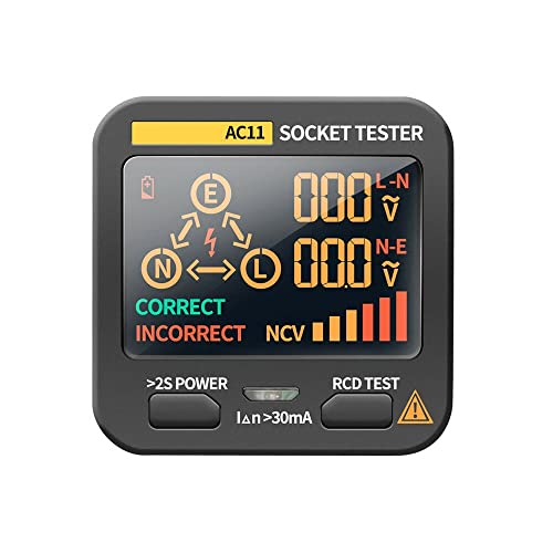 DollaTek AC11 Multifunktions-LED-Bildschirm Steckdose Tester Phasenmesser Phasenpolaritäts-Detektor 0,1 V ~ 250 V AC Nullspannungsmessung/Identifizierung des Feuerdrahts DollaTek AC11 Multifunktions-LED-Bildschirm Steckdose Tester Phasenmesser Phasenpolaritäts-Detektor 0,1 V ~ 250 V AC Nullspannungsmessung/Identifizierung des Feuerdrahts von DollaTek