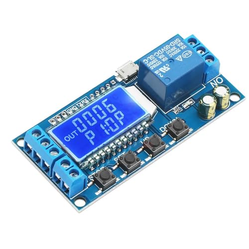 DollaTek 6-30V Timer-Verzögerungs zyklus Relais modul DC 5 V 0.01s-9999 Minuten Trigger-Schaltrelaisplatine mit LCD-Display von DollaTek