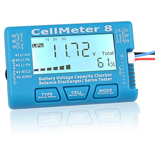 DollaTek Digitaler RC-Akku-Kapazitätstester mit LCD-Hintergrundbeleuchtung für LiPo-NiMH-Nicd-Akkus von DollaTek