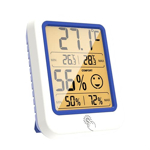 DollaTek Digitales LCD-Thermometer und Hygrometer mit Hintergrundbeleuchtung, für Innenräume von DollaTek
