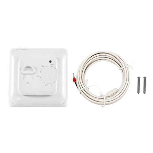 DollaTek Home Nicht programmierbare Thermostate Elektrische Heizung Manueller Thermostat Unterbodengerät Bodensensor 230V-240V AC 16A 4-Draht DollaTek Home Nicht programmierbare Thermostate Elektrische Heizung Manueller Thermostat Unterbodengerät Bodensensor 230V-240V AC 16A 4-Draht von DollaTek