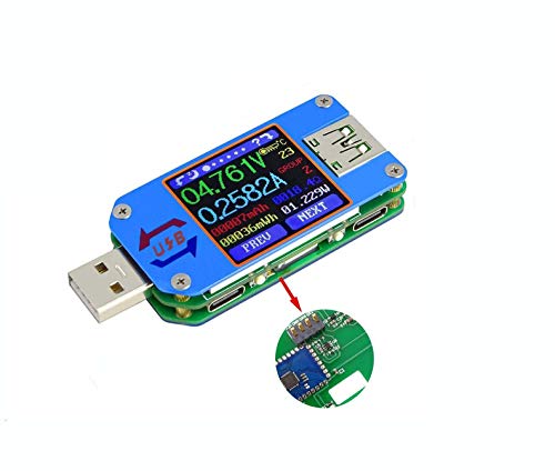 DollaTek UM25C USB-Voltmeter, Bluetooth-Typ-C-USB-Tester Meter USB-Spannungsmesser und Stromtester, 1,44 Zoll 5A LCD-Leistungstester-Multimeter, QC 2.0 3.0 DollaTek UM25C USB-Voltmeter, Bluetooth-Typ-C-USB-Tester Meter USB-Spannungsmesser und Stromtester, 1,44 Zoll 5A LCD-Leistungstester-Multimeter, QC 2.0 3.0 von DollaTek