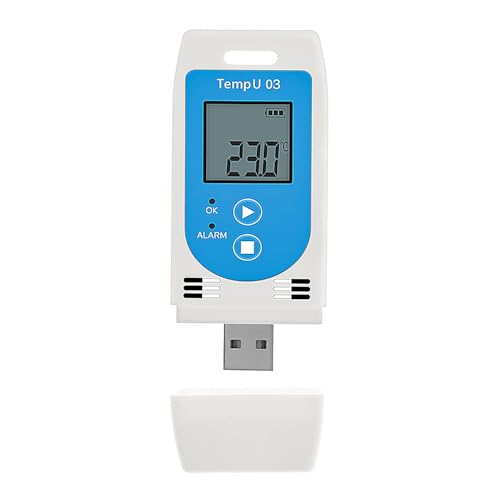 DollaTek USB mit Bildschirm Temperatur und Luftfeuchtigkeitslogger Temperatur und Luftfeuchtigkeitslogger PDF Logger für temperaturempfindlichen Kühlkettenversand von DollaTek