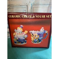 Handbemalte Vintage Weihnachtsschneemann Keramik Deckeldose Zuckerdose Und Milchkännchen Set Neu in Originalverpackung Handbemalte Vintage Weihnachtsschneemann Keramik Deckeldose Zuckerdose Und Milchkännchen Set Neu in Originalverpackung von Dollars4ServiceDogs
