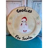 Oneida Steingut Weihnachten "Kekse Für Den Weihnachtsmann" Großer Keramik Teller in Ausgezeichnetem Zustand von Dollars4ServiceDogs