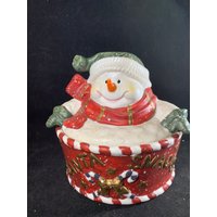 Vintage Schneemann Keks -/Snackglas Ausgezeichneter Wie Neuer Zustand von Dollars4ServiceDogs
