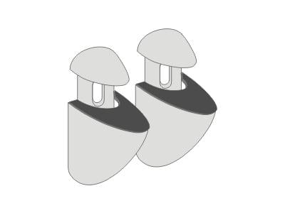 Dolle Metallclip-Set Jam-Set, Silber, 6-20 mm von Dolle Wohnregale