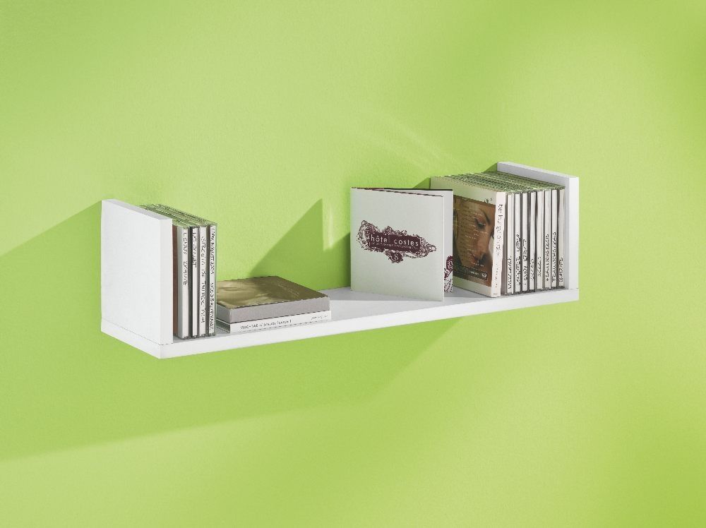 Dolle Wandregal CD-Rack, weiß, 600 x 150 x 150 mm von Dolle Wohnregale