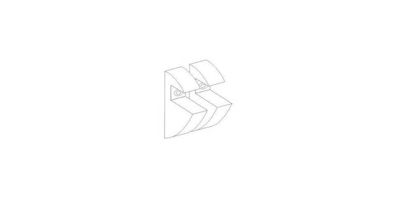 Dolle Wandregalhalter Dolle Polyclip-Set 2er Pack, transparent, 8 mm von Dolle