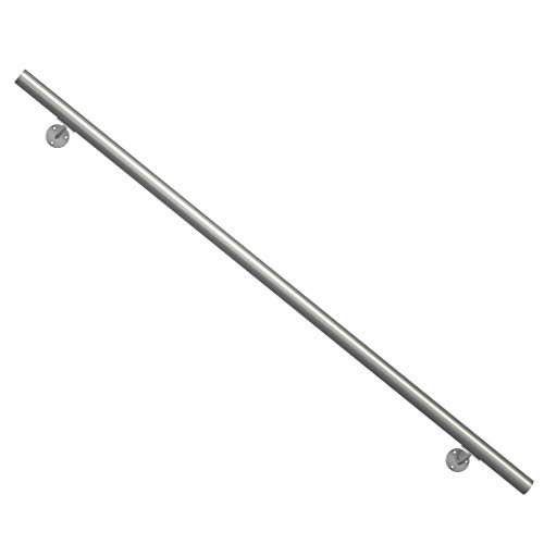 Handlauf-Set aus Aluminium matt, 1500 mm (kürz- und verlängerbar), für Innen & Außen. Zusätzliche Sicherheit für Treppen-Aufgänge, Garten, Hauswand und Innenräume. von DOLLE