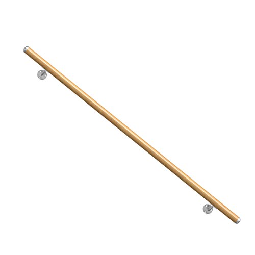 DOLLE Handlauf Massivholz Buche lackiert 150cm (kürz- und verlängerbar) komplett mit Wandhaltern, Dübeln und Schrauben von DOLLE