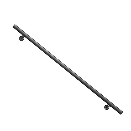 DOLLE Aluminium Handlauf Anthrazit Set 150cm inkl. Wandhalter, Dübel und Schrauben (kürz- und verlängerbar) von DOLLE