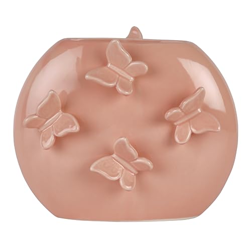 Dolly Parton Pinke Keramikvase mit dimensionalen Schmetterlingen, 19 x 10 x 17 cm Dolly Parton Pinke Keramikvase mit dimensionalen Schmetterlingen, 19 x 10 x 17 cm von Dolly Parton