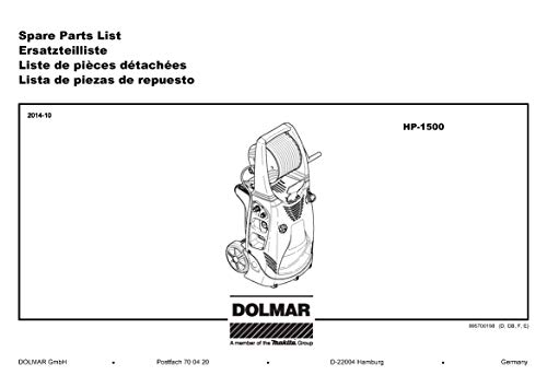 Dolmar 609343000-2161 Federplatte, Original Ersatzteil HP-1500 von Dolmar