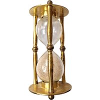 Antike Große Messing Sanduhr von DolmenAntiqueTiles