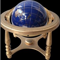 Edelstein Tischkugel Kupfer Mit Edelsteinen Kugel Lapis Lazuli Handgefertigt von DolmenAntiqueTiles