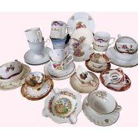 Luxus Teegarten Service, Eu Porzellan Häuser 34 Teile Zuckerdose Bing Und Gröndahl, Royal Albert, Wedgwood, Limoges, Kaiser, Bavaria von DolmenAntiqueTiles