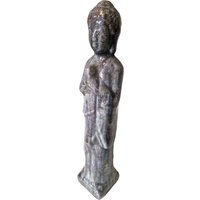 38 cm Großer Rakuglasur Keramik Buddha Vintage Lusterglaze Lüsterglaszuur Boedha Old von DolmenAntiqueTiles