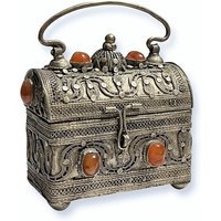 Braut Etui Antik Silber Edelstein Antieke Zilveren Filigrane Kassette Mit Carneool von DolmenAntiqueTiles