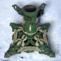 Austrian Wien Antiker Jugendstil Kerzenständer Christbaumständer Ständer Mit Text von DolmenAntiqueTiles