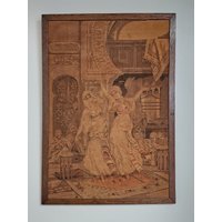 Jahrhundert Gerahmter Gobelin 1850, Oosterse Voorstelling von DolmenAntiqueTiles