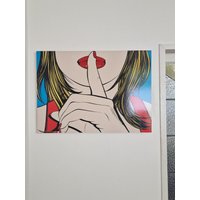 Vintage "Sssshhh' Pop Art Print Von Deborah Azzopardi, 1999 Vintage "Sssshhh' Pop Art Print Von Deborah Azzopardi, 1999 von DolmenAntiqueTiles