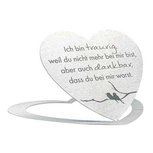 DOLORINO Grabherz aus Edelstahl | wetterfest | mit Spruch "Ich bin traurig"| ca. 17x15cm DOLORINO Grabherz aus Edelstahl | wetterfest | mit Spruch "Ich bin traurig"| ca. 17x15cm von Dolorino