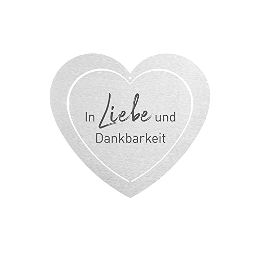 Dolorino Grabherz aus Edelstahl | wetterfest | mit Spruch In Liebe und Dankbarkeit| ca. 17x15cm Dolorino Grabherz aus Edelstahl | wetterfest | mit Spruch In Liebe und Dankbarkeit| ca. 17x15cm von Dolorino