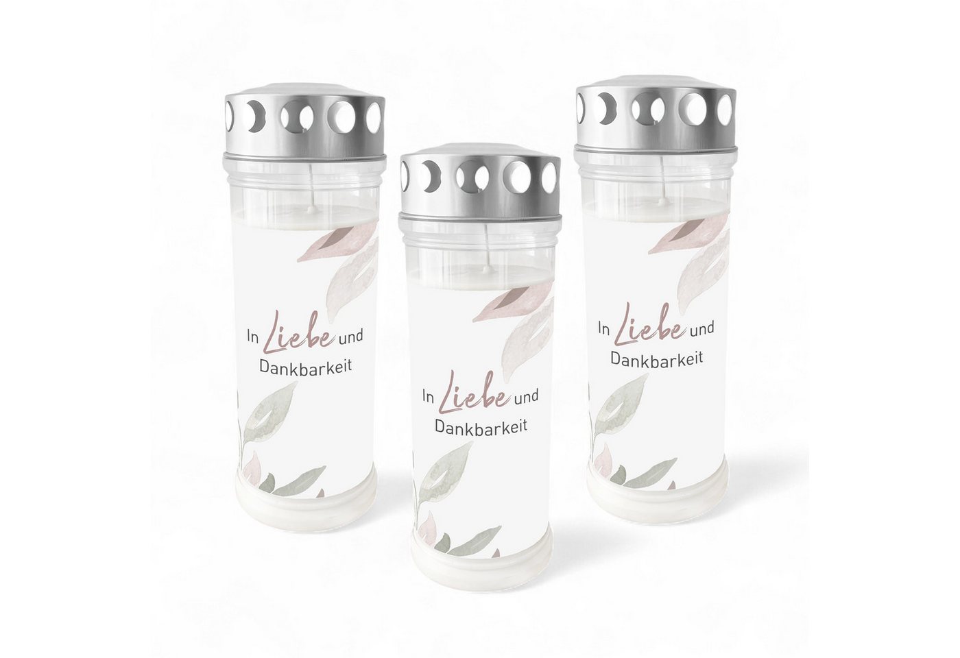 Dolorino Grabkerze Grablicht 'In Liebe & Dankbarkeit', Grabdekoration, UV-Beständig Dolorino Grabkerze Grablicht 'In Liebe & Dankbarkeit', Grabdekoration, UV-Beständig von Dolorino
