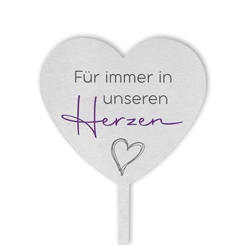 Dolorino Grabstecker Edelstahl Herz mit Spruch | Für Immer in unseren Herzen | Grabschmuck | in Liebe für einen geliebte Menschen | eine wetterfeste Erinnerung aus Edelstahl Dolorino Grabstecker Edelstahl Herz mit Spruch | Für Immer in unseren Herzen | Grabschmuck | in Liebe für einen geliebte Menschen | eine wetterfeste Erinnerung aus Edelstahl von Dolorino