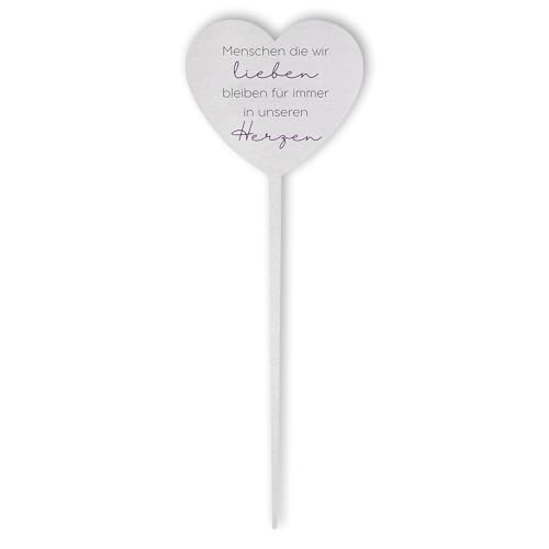 Dolorino Grabstecker Edelstahl Herz mit Spruch | "Menschen die wir lieben bleiben für immer in unseren Herzen" | Grabschmuck | eine wetterfeste Erinnerung aus Edelstahl | 28cm Dolorino Grabstecker Edelstahl Herz mit Spruch | "Menschen die wir lieben bleiben für immer in unseren Herzen" | Grabschmuck | eine wetterfeste Erinnerung aus Edelstahl | 28cm von Dolorino