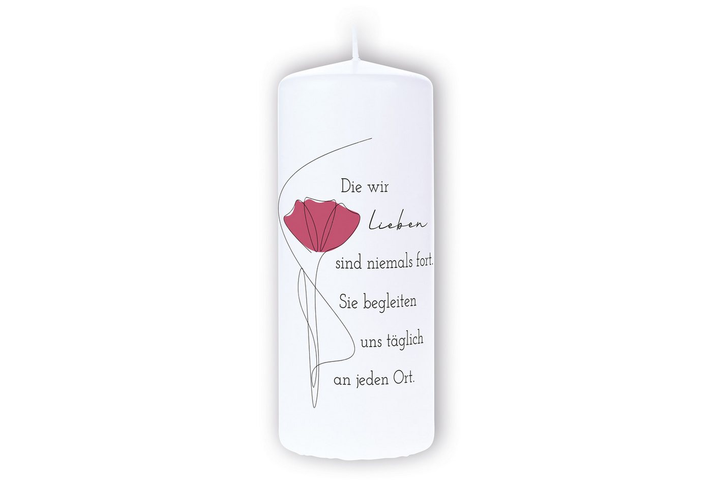 Dolorino Stumpenkerze DOLORINO Trauerkerze mit Spruch "Die wir lieben sind niemals fort"20cm Dolorino Stumpenkerze DOLORINO Trauerkerze mit Spruch "Die wir lieben sind niemals fort"20cm von Dolorino