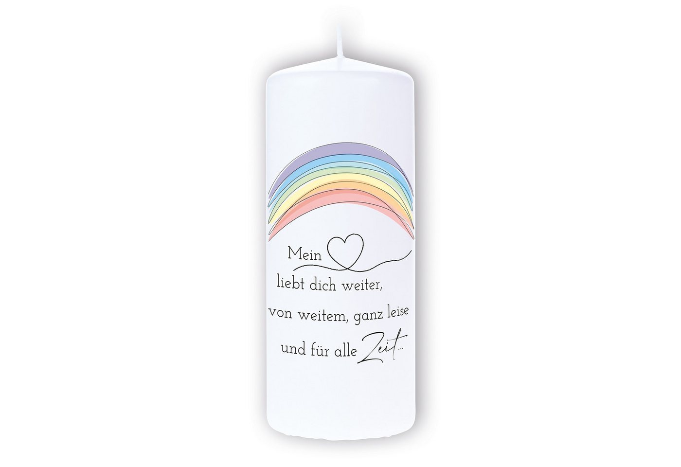 Dolorino Stumpenkerze DOLORINO Trauerkerze mit Spruch "Mein Herz liebt dich weiter" 20cm Dolorino Stumpenkerze DOLORINO Trauerkerze mit Spruch "Mein Herz liebt dich weiter" 20cm von Dolorino