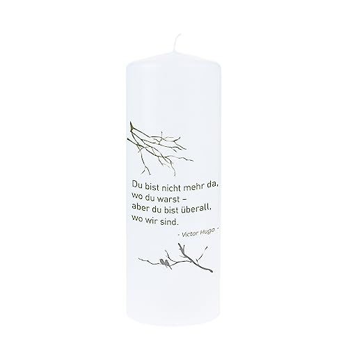 Dolorino Trauerkerze mit Spruch Du bist nicht mehr da | liebevolles Symbol des Trostes | made in Germany | 120 Std. Brenndauer | 8x20cm Dolorino Trauerkerze mit Spruch Du bist nicht mehr da | liebevolles Symbol des Trostes | made in Germany | 120 Std. Brenndauer | 8x20cm von Dolorino