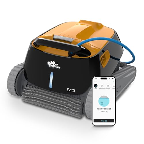 Dolphin E40i Automatischer Poolreiniger Poolroboter mit Kabel - Boden, Wasserlinie und Wandreinigung - Kontrolle mit app, Eingelassene Pools bis zu 12 m von Dolphin