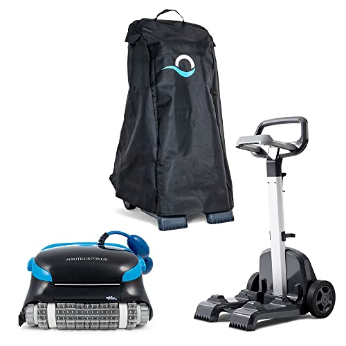 Dolphin Nautilus CC Plus Automatischer Poolreiniger Poolroboter für Eingelassene Pools bis zu 12 m mit Caddy vom Transport und Classic Caddy-Abdeckung von Dolphin