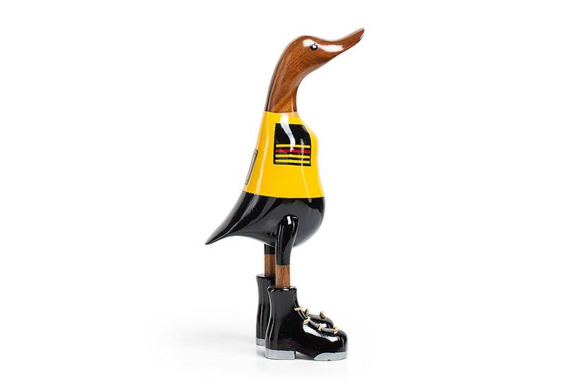 DomDeco Dekofigur Handgefertigte Deko-Figur aus Holz "Ente-Sportler" von DomDeco